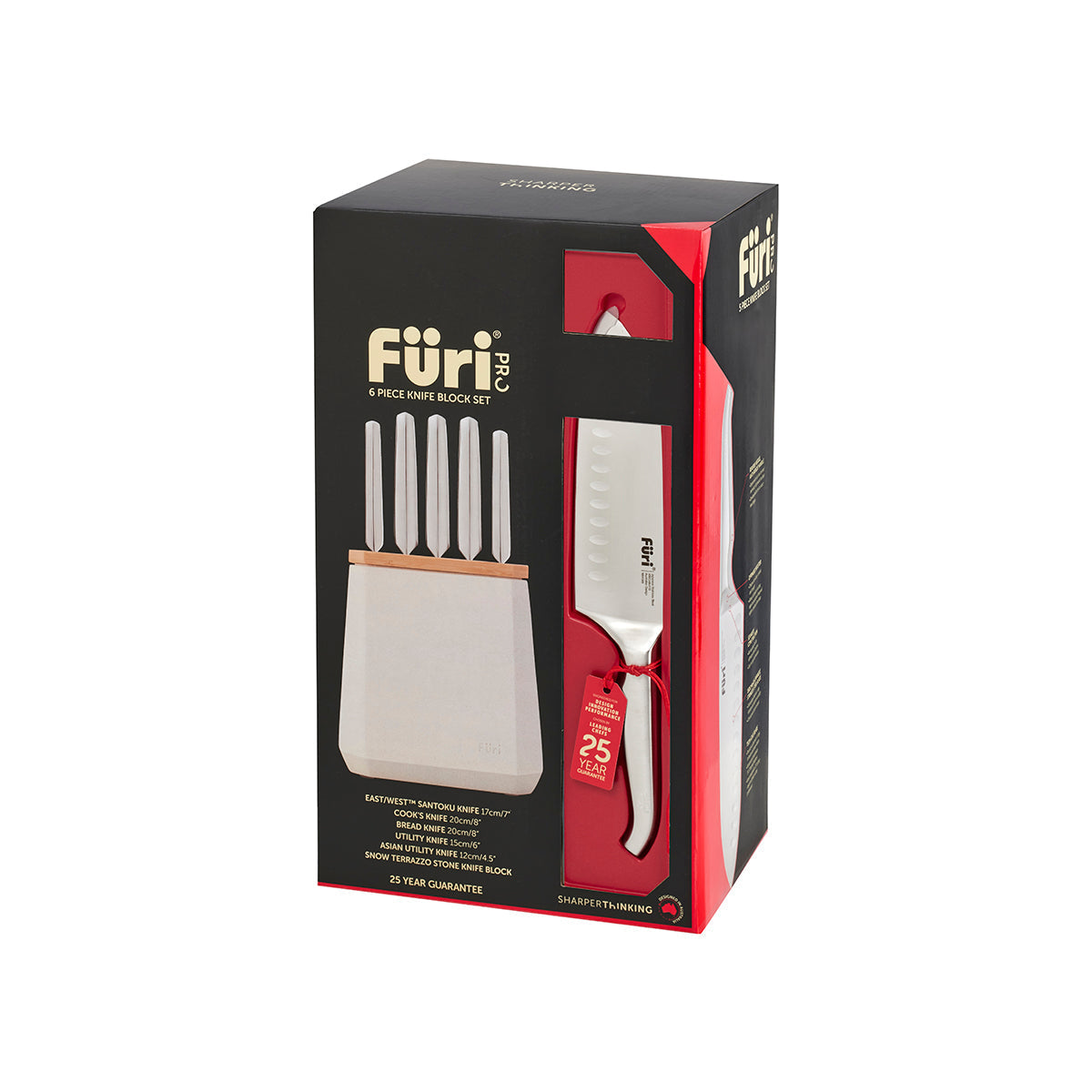 FURI PRO STONE 6PC BLOCK SET SNOW TERRAZO (41509) - Hospitality Connect