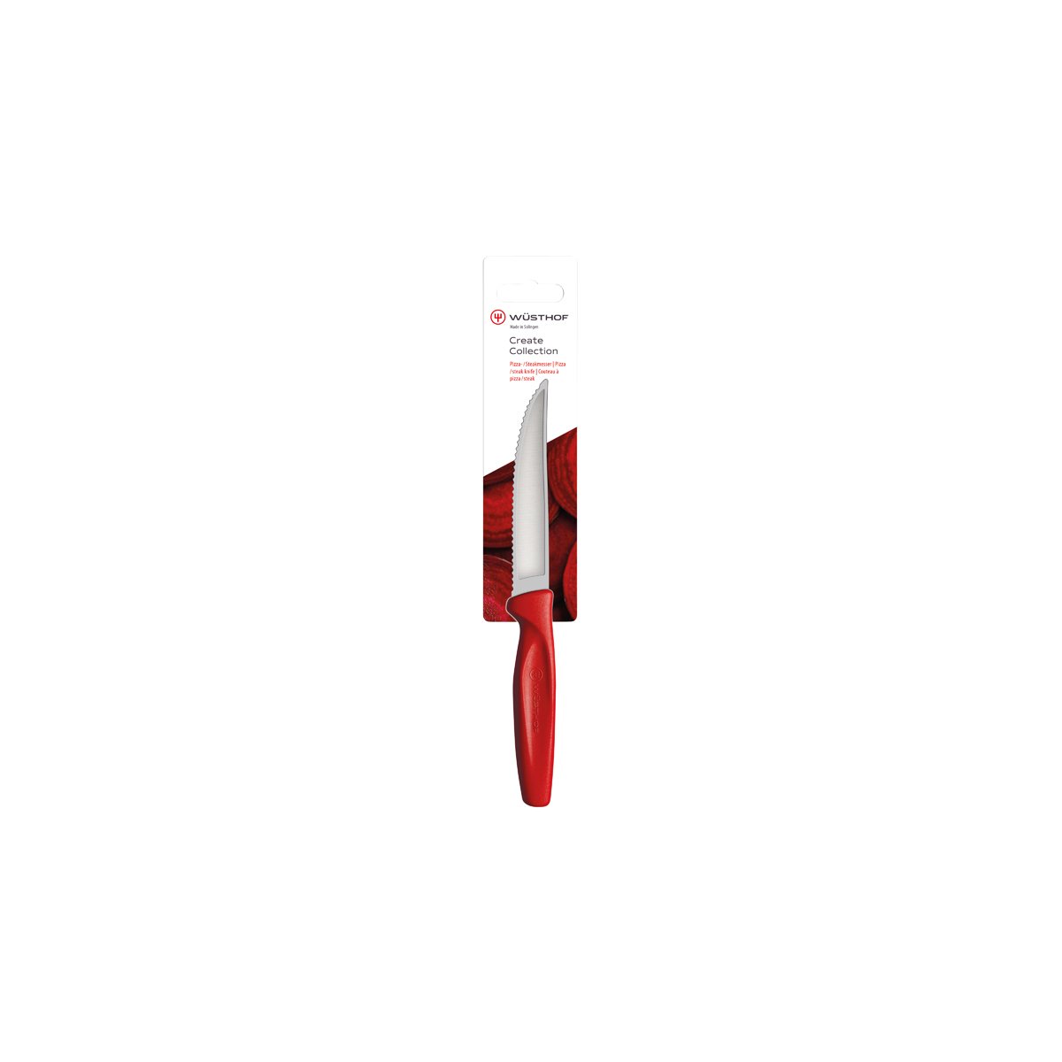 WUSTHOF CREATE STEAK KNIFE 100mm RED HANGSELL (1145302510W) - Hospitality Connect