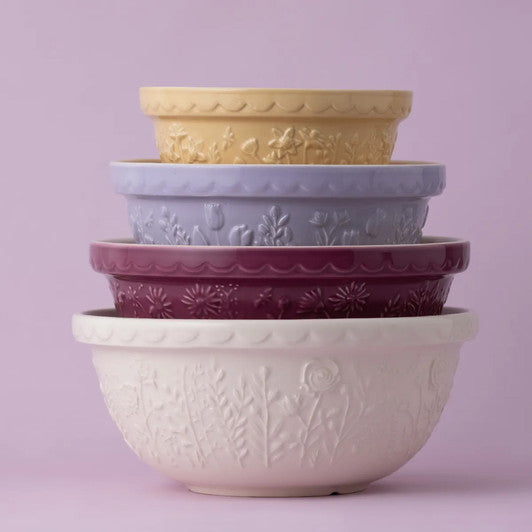 MASON CASH In The Meadow Lilac Tulip Mixing Bowl, 24cm / 2 Litre - Earthenware - Hospitality Connect