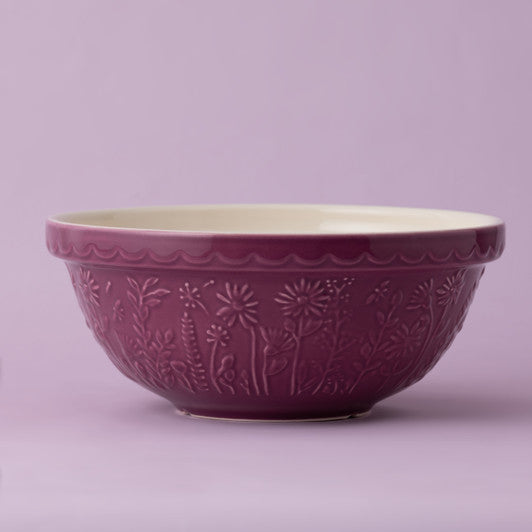 MASON CASH In The Meadow Purple Daisy Mixing Bowl, 26cm / 2.7 Litre - Earthenware - Hospitality Connect