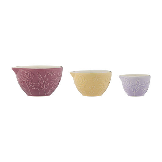 MASON CASH In the Meadow Set of 3 Measuring Cups, 1 Cup, 1/2 Cup, 1/4 Cup - Stoneware - Hospitality Connect