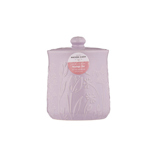 MASON CASH In The Meadow Lilac Storage Jar, 15 x 11.5cm / 800ml - Stoneware - Hospitality Connect