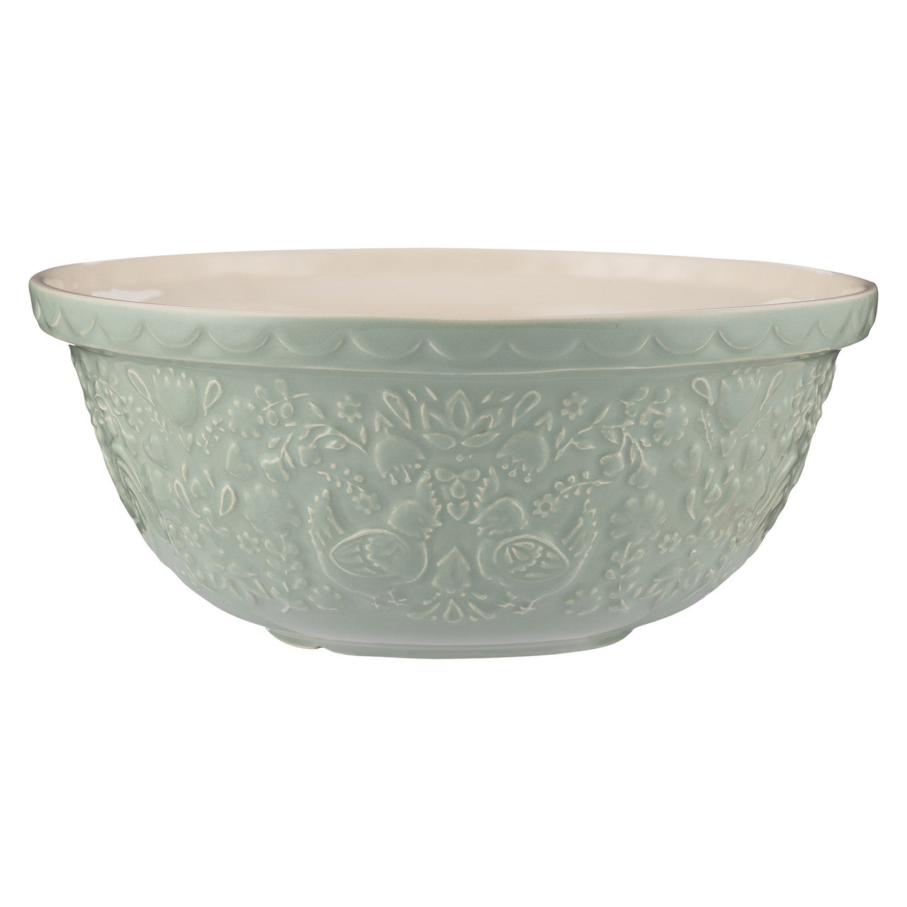 MASON CASH Home To Roost Green Hen Mixing Bowl, 29cm / 4 Litre - Earthenware - Hospitality Connect