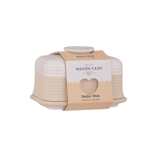 MASON CASH Rustic Charm Butter Dish, 10 x 15.6 x 10.6cm - Stoneware - Hospitality Connect