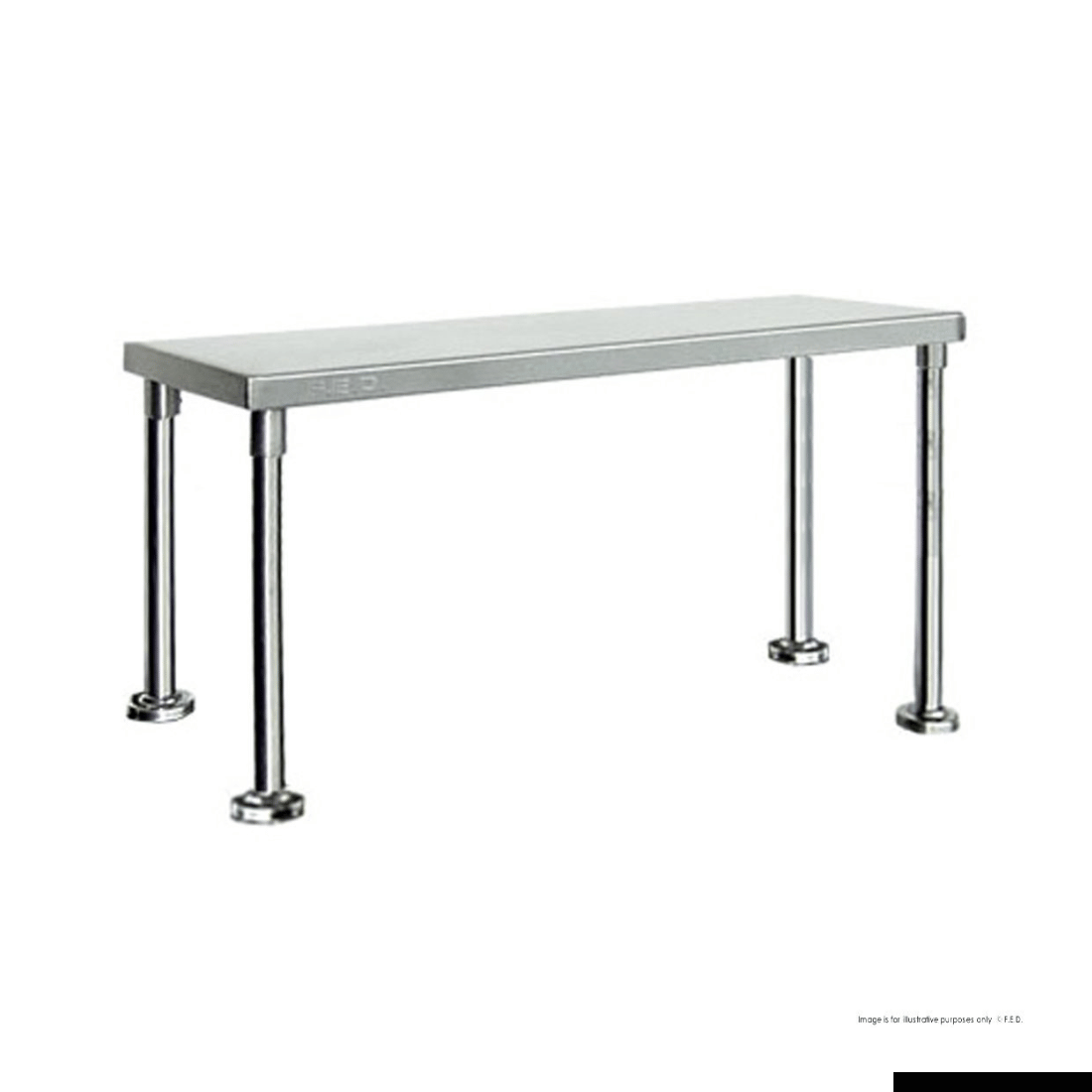 Modular Systems 1 Tier Overshelf for Workbench 1800x400x450mm  WBO1-1800-400 - Hospitality Connect