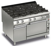 BARON 6 Burner Gas Cook Top With Gas Oven - Hospitality Connect