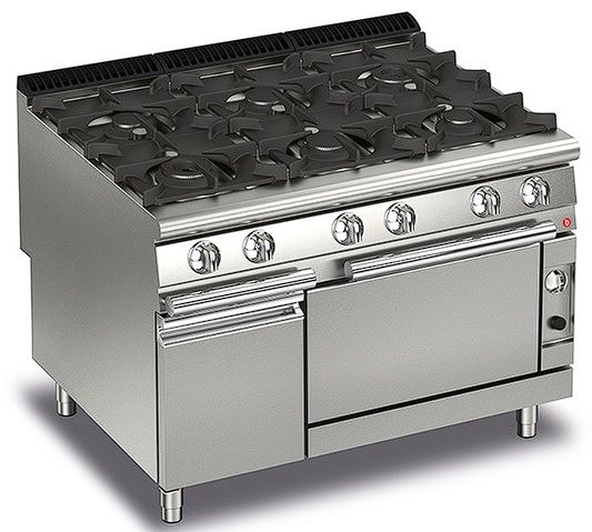 BARON 6 Burner Gas Cook Top With Gas Oven - Hospitality Connect