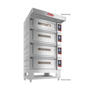 Zanolli Teorema Polis 2/MC26-3/MC18-1 Multi-height Quadtriple Deck Bakery Oven – POM2E06A-3+POM2E04A-1