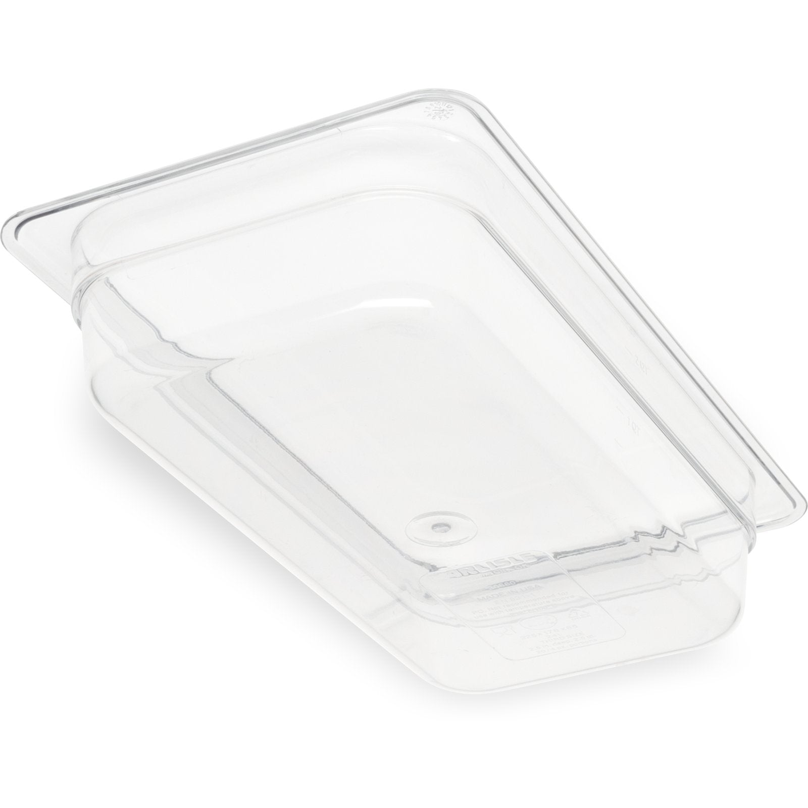 3066107 Carlisle Clear Polycarbonate 1/3 Food Pan 3.6L Capacity 324mm x 175mm x 100mm - Pack of 6 - Pack Price - Hospitality Connect