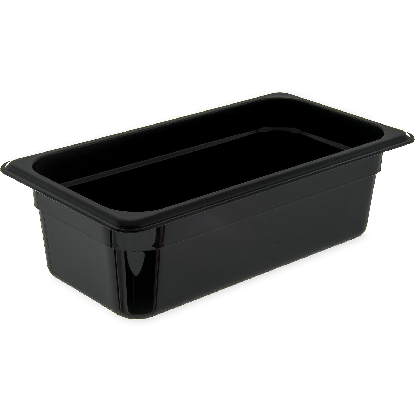 3066103 Carlisle StorPlus Black Polycarbonate 1/3 Food Pan 3.6L Capacity 324mm x 175mm x 100mm - Pack of 6 - Pack Price - Hospitality Connect