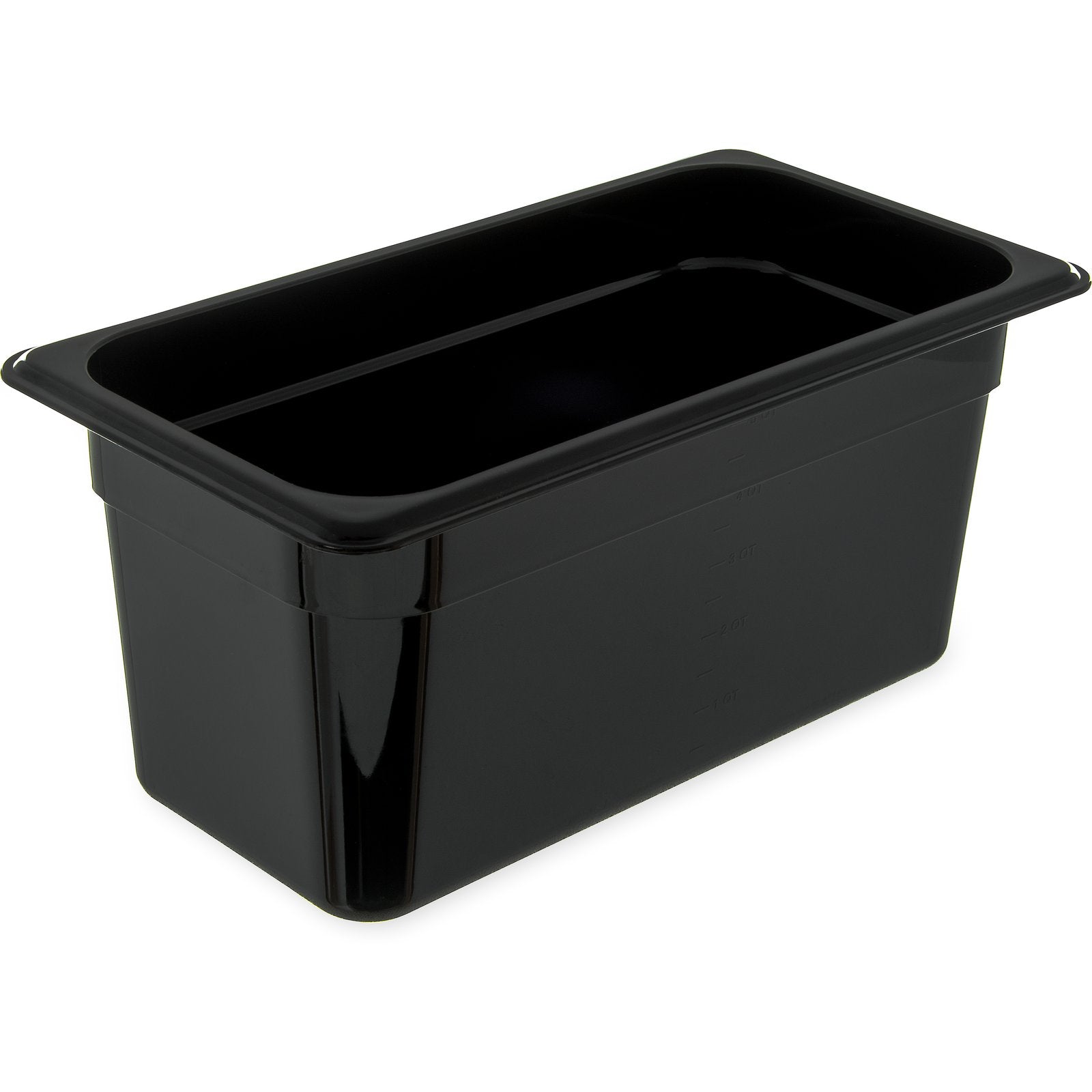 3066003 Carlisle StorPlus Black Polycarbonate 1/3 Food Pan 2.6L Capacity 324mm x 175mm x 65mm - Pack of 6 - Pack Price - Hospitality Connect