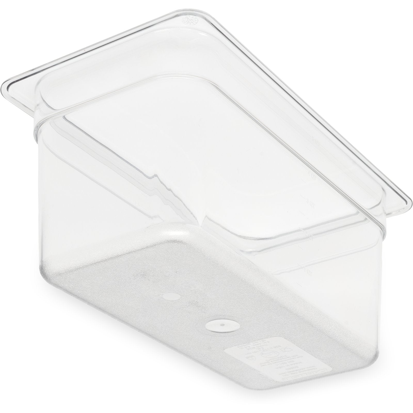 3066207 Carlisle Clear Polycarbonate 1/3 Food Pan 5.3L Capacity 324mm x 175mm x 150mm - Pack of 6 - Pack Price - Hospitality Connect