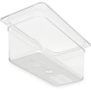 3066207 Carlisle Clear Polycarbonate 1/3 Food Pan 5.3L Capacity 324mm x 175mm x 150mm - Pack of 6 - Pack Price - Hospitality Connect