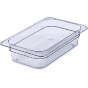 3068007 Carlisle Clear Polycarbonate 1/4 Food Pan 1.8L Capacity 162mm x 264mm x 65mm - Pack of 6 - Pack Price - Hospitality Connect