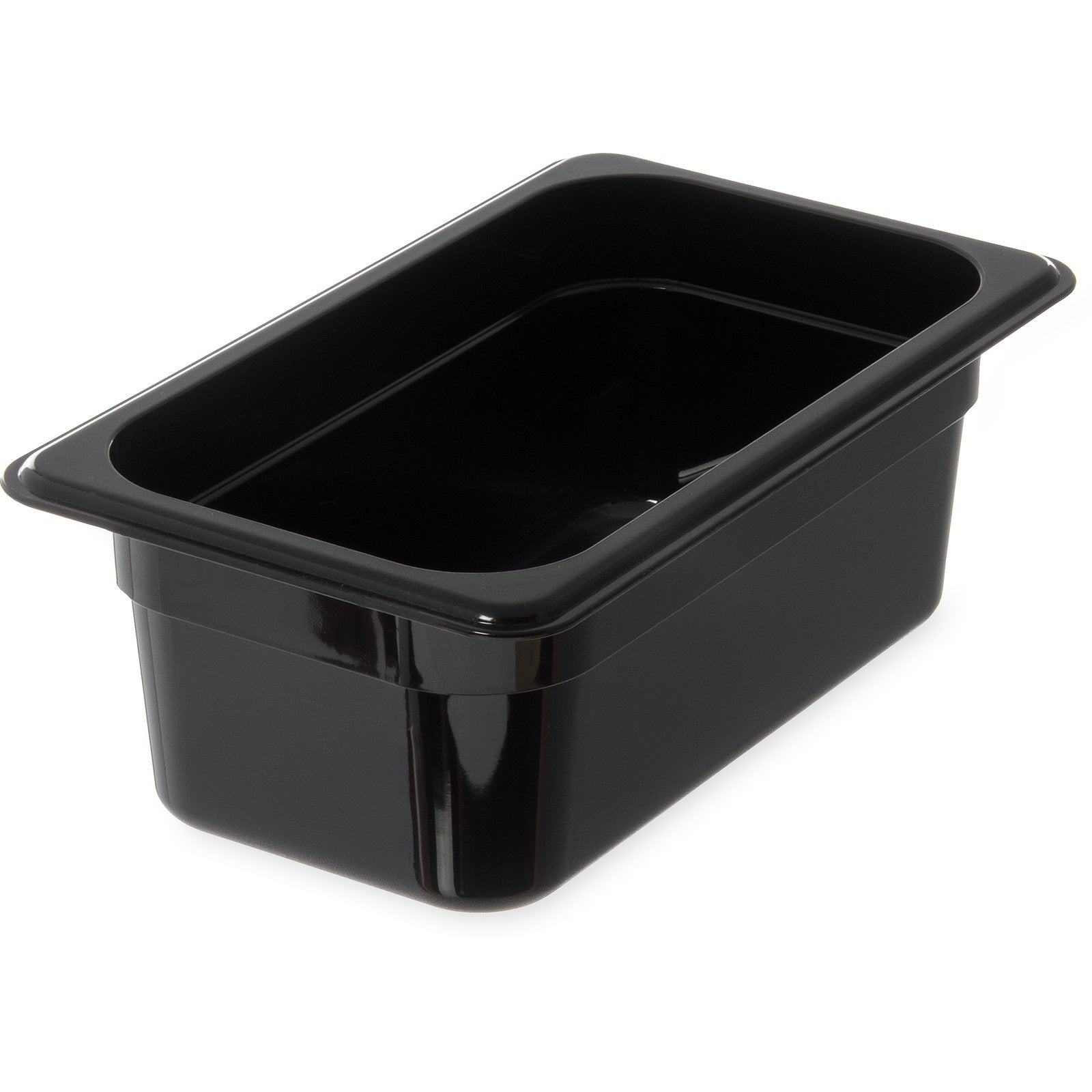3068103 Carlisle StorPlus Black Polycarbonate 1/4 Food Pan 2.7L Capacity 162mm x 264mm x 100mm - Pack of 6 - Pack Price - Hospitality Connect