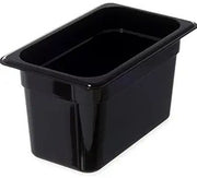 3068203 Carlisle StorPlus Black Polycarbonate 1/4 Food Pan 4.3L Capacity 162mm x 264mm x 150mm - Pack of 6 - Pack Price - Hospitality Connect