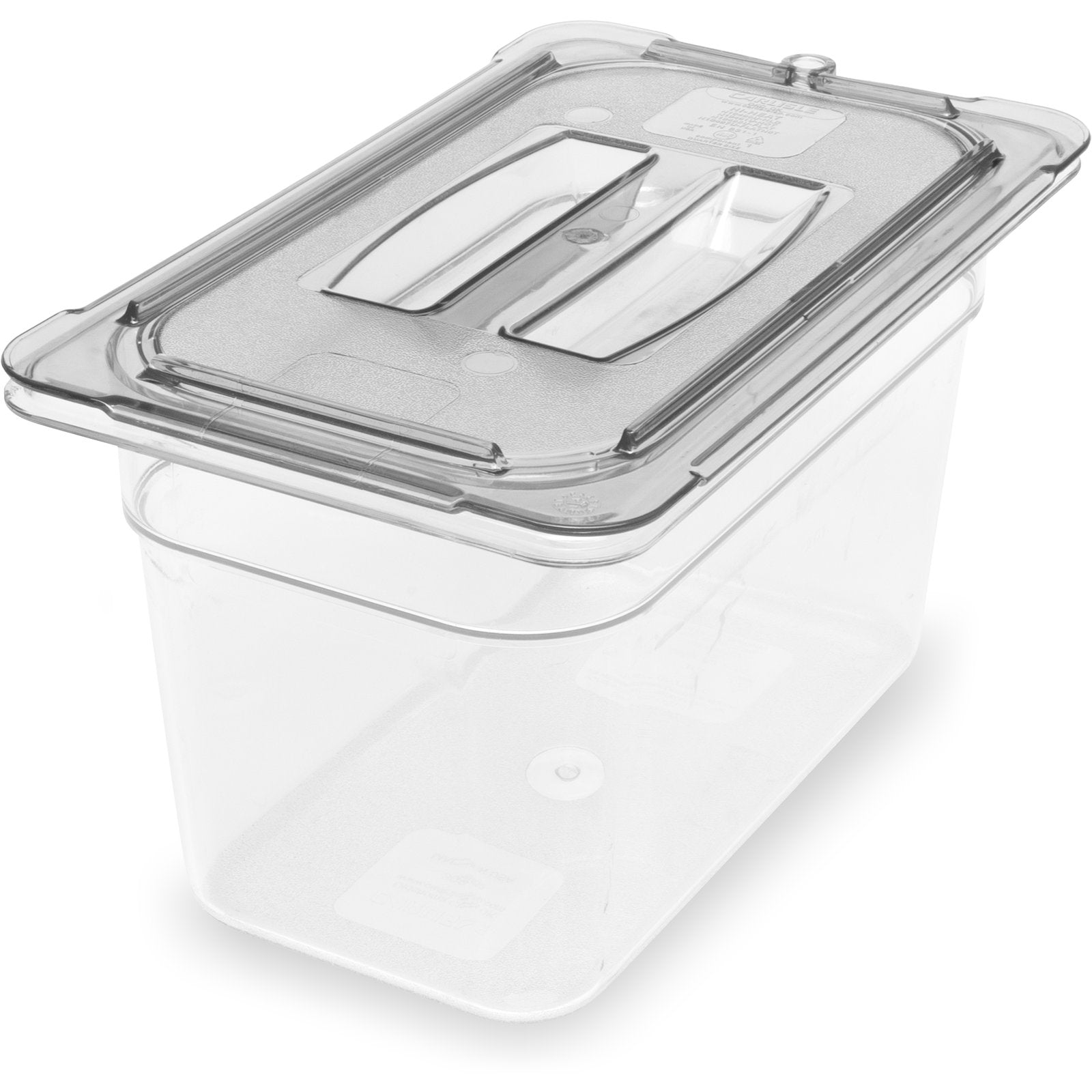 3068207 Carlisle Clear Polycarbonate 1/4 Food Pan 4.3L Capacity 162mm x 264mm x 150mm - Pack of 6 - Pack Price - Hospitality Connect