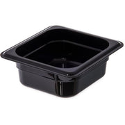 3068303 Carlisle StorPlus Black Polycarbonate 1/6 Food Pan 0.95L Capacity 137mm x 151mm x 65mm - Pack of 6 - Pack Price - Hospitality Connect