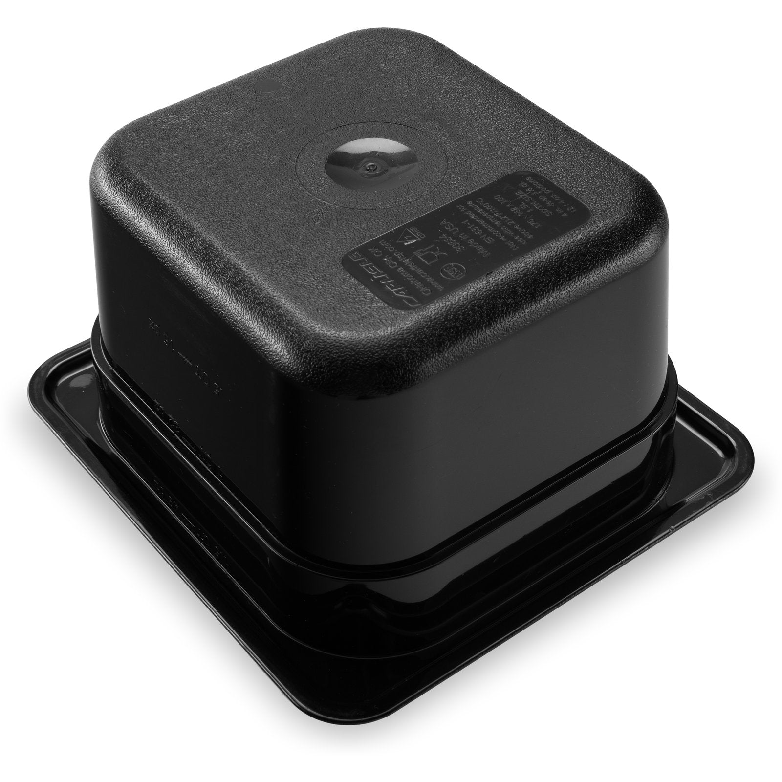 3068403 Carlisle StorPlus Black Polycarbonate 1/6 Food Pan 1.9L Capacity 137mm x 151mm x 100mm - Pack of 6 - Pack Price - Hospitality Connect