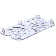 3069507 Carlisle StorPlus Clear Polycarbonate 1/4 Drain Shelf 107mm x 206mm x 14mm - Pack of 6 - Pack Price - Hospitality Connect