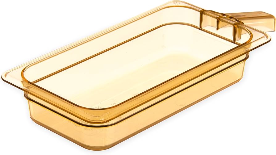 30860H13-102mm Carlisle Amber StorPlus High Heat Food Pan Single Handled 1/3 Size, 102mm Deep 176mm x 325mm - 12 per pack - Pack Price - Hospitality Connect