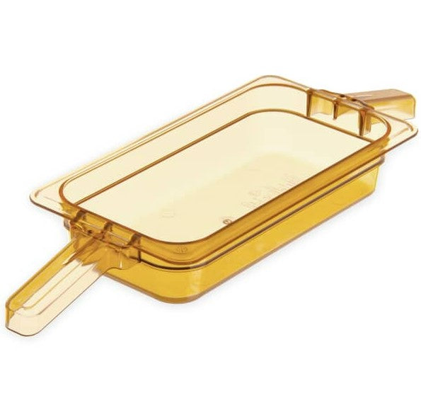 30860HH13-65mm Carlisle Amber StorPlus High Heat Food Pan Double Handled 1/3 Size, 65mm Deep 176mm x 325mm - Hospitality Connect