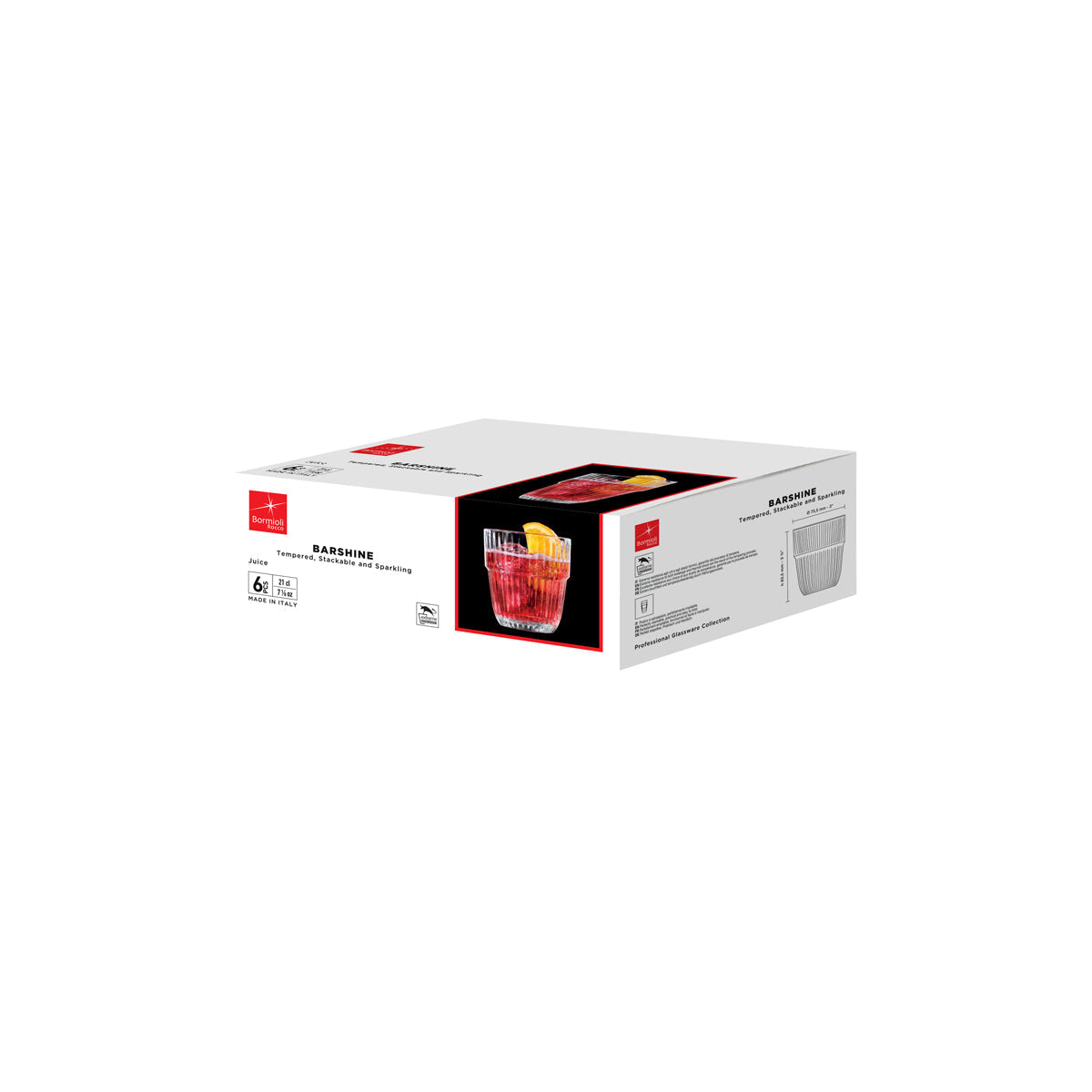BORMIOLI ROCCO BARSHINE JUICE 210ml CLEAR (1.27313) Box of 6 - Hospitality Connect
