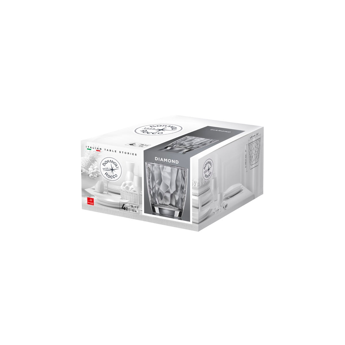 BORMIOLI ROCCO DIAMOND DOF 385ml CLEAR (302260M02321990) Box of 6 - Hospitality Connect