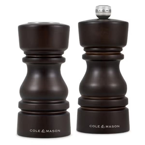 Cole & Mason London Chocolate Wood Salt Shaker & Pepper Mill Gift Set 130mm - Hospitality Connect