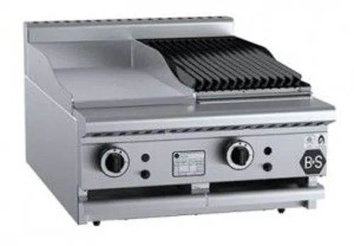 VERR Combination 600mm Grill Plate & 600 mm Char Broiler Bench Mounted VBT-GRP6-CBR6BM. - Hospitality Connect