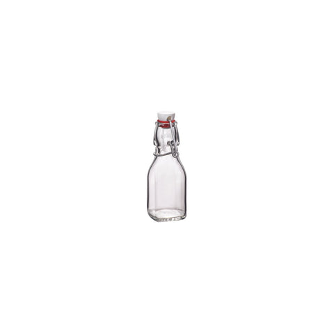 BORMIOLI ROCCO SWING BOTTLE w/WHITE TOP 0.125lt CLR (3.14733 Box of 6 - Hospitality Connect