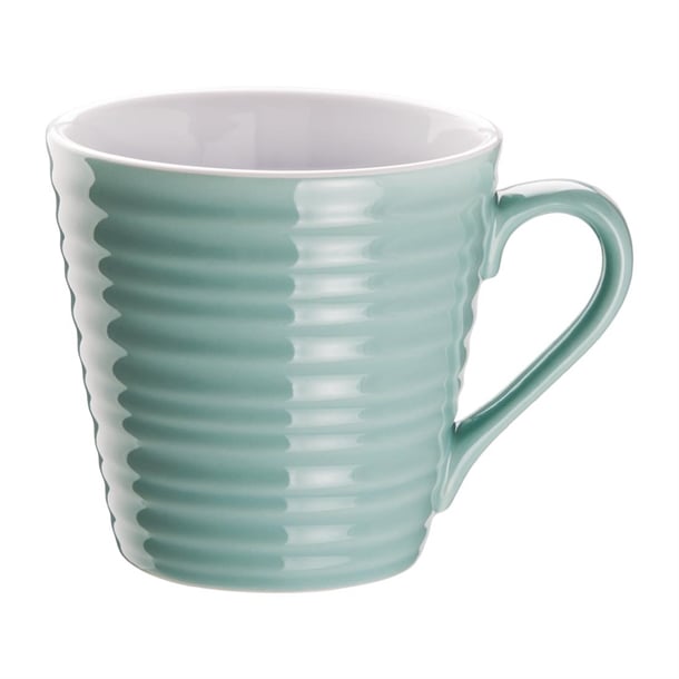 Olympia Cafe Mug Aqua Ripple - 340ml (Box 6)