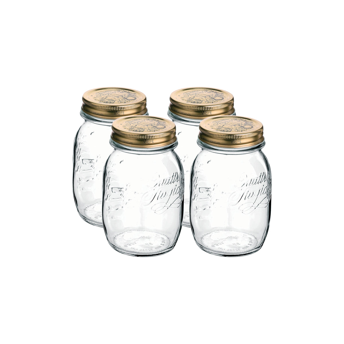 QUATTRO STAGIONI JAR w/LIDS 86mm 0.25lt 4PC SET (357750CBA02 - Hospitality Connect