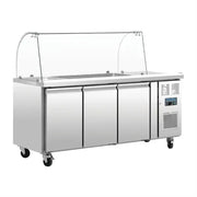 Polar U-Series Triple Door Refrigerated Gastronorm Saladette Counter CT394-A - Hospitality Connect