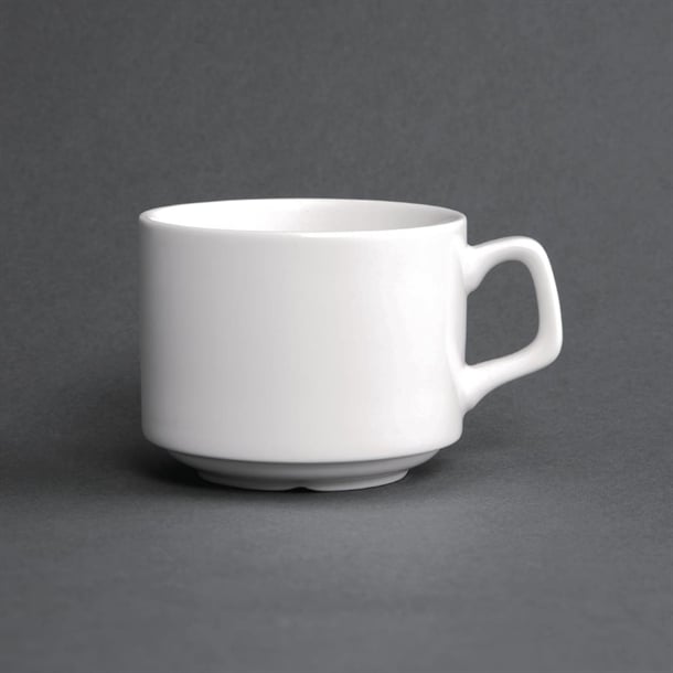 Olympia Lumina Stacking Cup fits Saucer CD646 200ml 7oz (Box 6) - Hospitality Connect