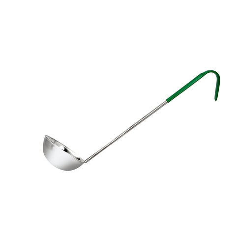 CHEF INOX LADLE S/S 180ml/6oz GREEN HDL - Hospitality Connect