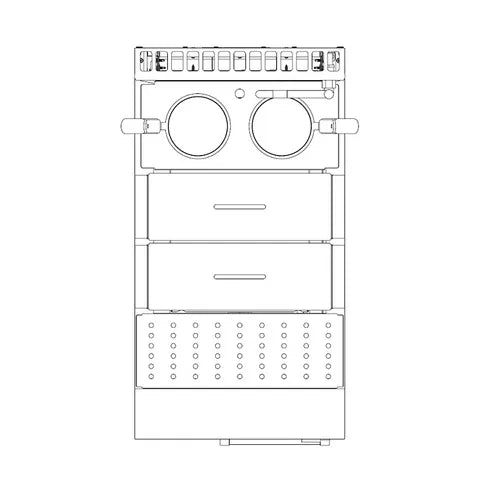 B&S Black Noodle Cooker with Soup Warmer insert (2 rounds + 2 recs) NC-2-SW-2. - Hospitality Connect