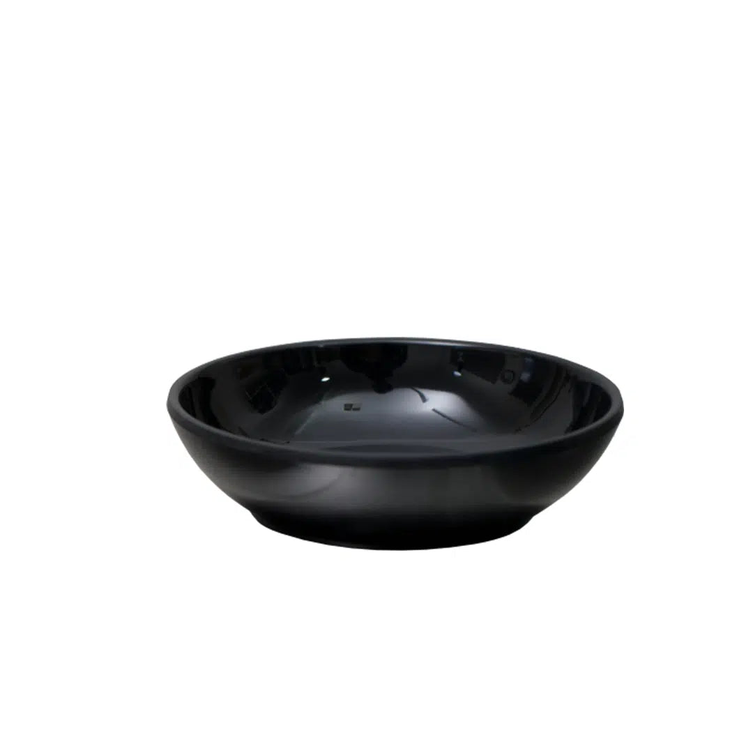 KH SAUCE DISH 65MM BLACK MELAMINE