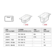 KitchenKnock Gastronorme Pan - PC - 1/9 Size - 65mm 398750 - Hospitality Connect