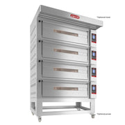 Zanolli Teorema Polis 3/MC26-4 Quadtriple Deck Bakery Oven – 3 + 3 + 3 + 3 Tray (400 x 600) CapacityPOM3E06A-4