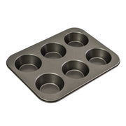 BAKEMASTER 6 Cup Large Muffin Pan, 35 x 26cm / 9 x 4cm - Non Stick - Hospitality Connect