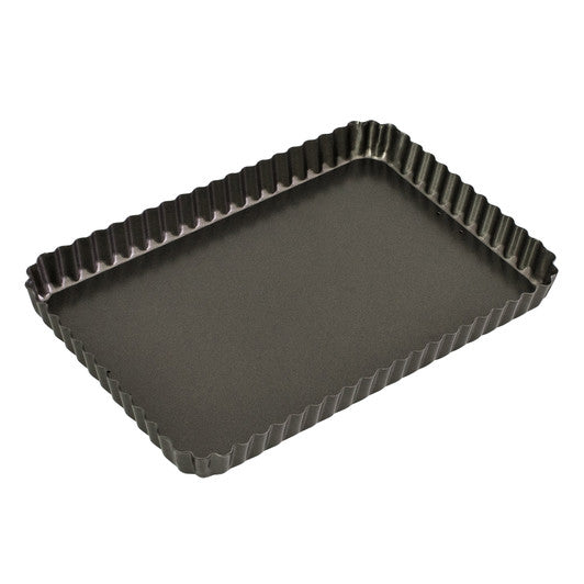 Bakemaster  Loose Base Fluted Rectangular Flan/Quiche Pan - Hospitality Connect
