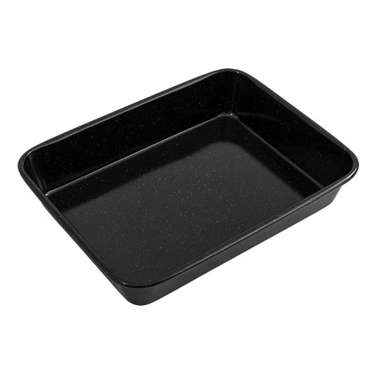 BAKEMASTER Professional Vitreous Enamel Roasting Pan, 28 x 21.5 x 5cm - Non Stick - Hospitality Connect