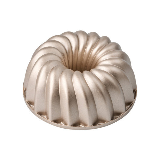 BAKEMASTER Classic Fluted Cake Pan, 23.7 x 23.7 x 9.8cm - Champagne - Hospitality Connect