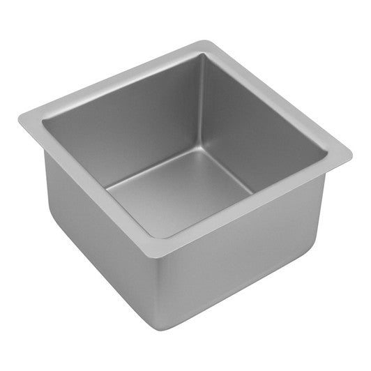 BAKEMASTER Silver Anodised Square Deep Cake Pan, 15 x 10cm - Hospitality Connect