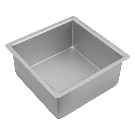 BAKEMASTER Silver Anodised Square Deep Cake Pan, 20 x 10cm - Hospitality Connect