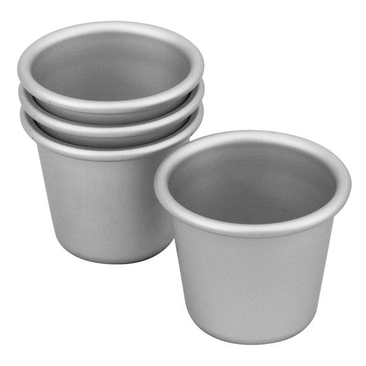 Bakemaster Silver Anodised Set of 4 Dariole Pan - Hospitality Connect