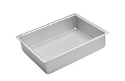 BAKEMASTER Silver Anodised Rectangular Cake Pan, 30.5 x 23 x 7.5cm / 12 x 9 x 3 - Hospitality Connect