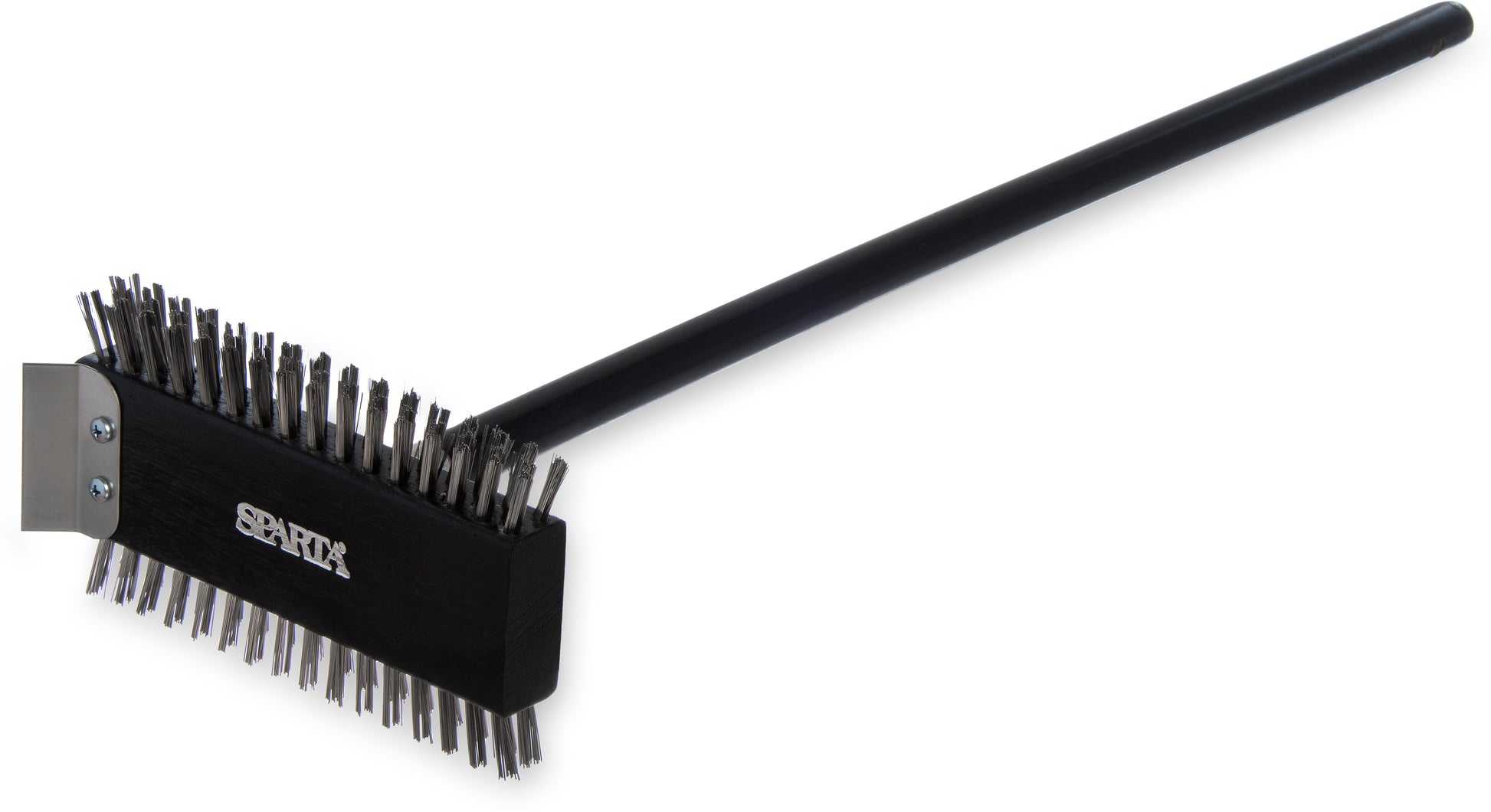 4029000 Carlisle SPARTA® Broiler Master with Stainless steel wire bristles & scraper. Head 216mm x 127mm x 775mm. Bristle Length 25mm - Pack of 6 - Pack Price - Hospitality Connect