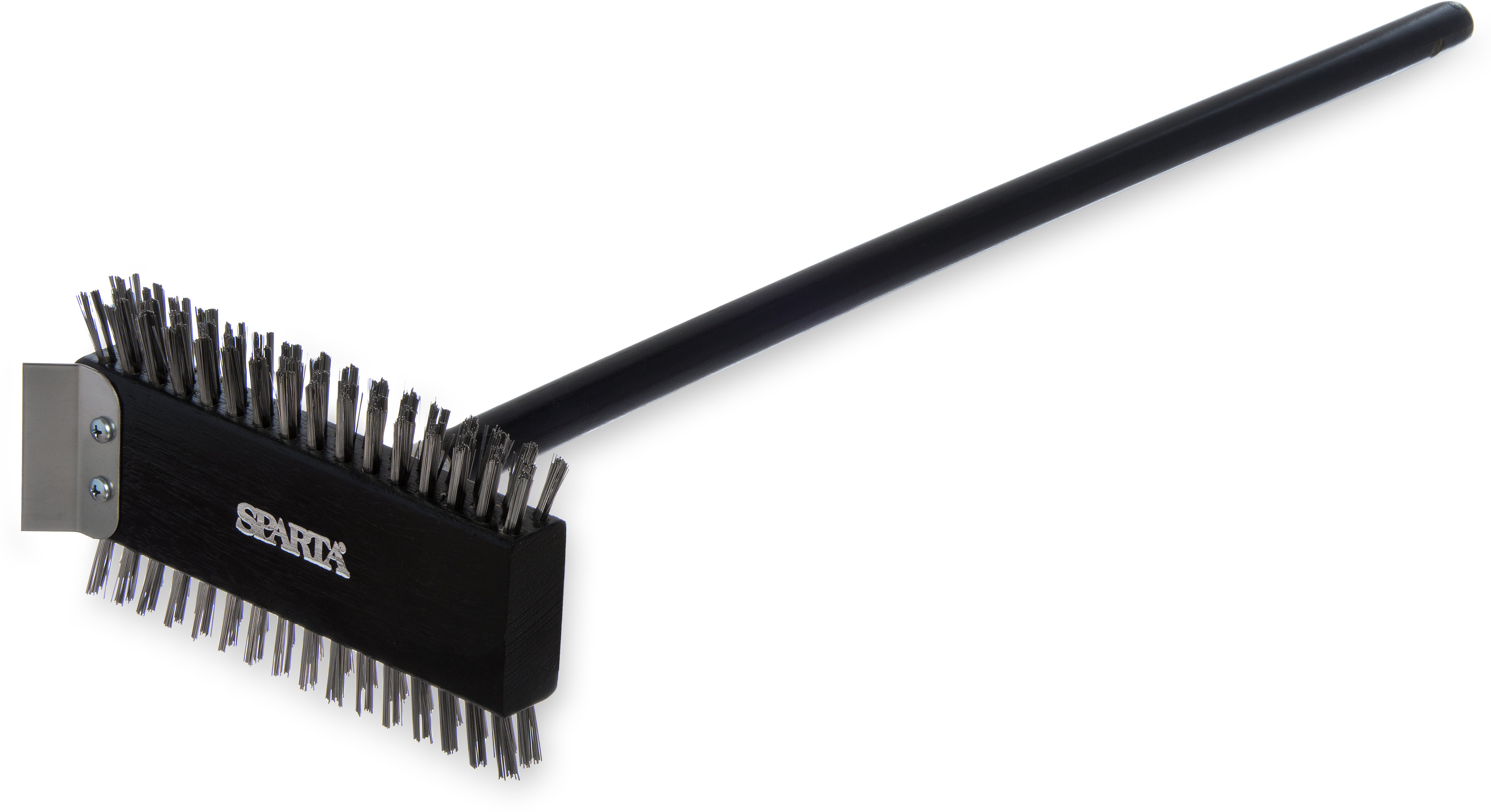 4029000 Carlisle SPARTA® Broiler Master with Stainless steel wire bristles & scraper. Head 216mm x 127mm x 775mm. Bristle Length 25mm - Pack of 6 - Pack Price - Hospitality Connect